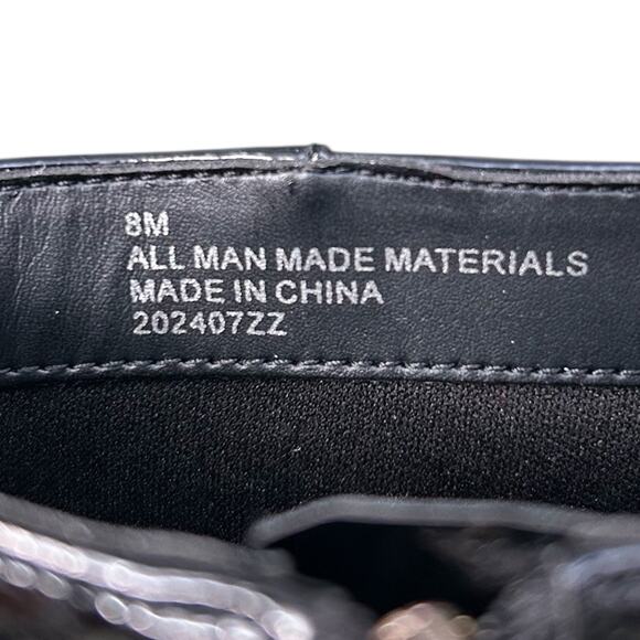 NWOB Gb Gianni Bini Sz 8M Face-Card Patent Oversized Buckle Heeled Bootie Black - Picture 15 of 16